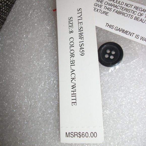 LARRY LEVINE Cropped Tweed Pants Black & White NWT - Picture 6 of 8